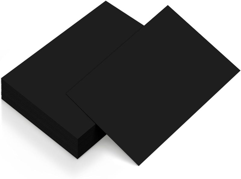 Goefun 50 Sheets Black Cardstock 8.5 x 11 Thick Paper, 80lb Card Stock Paper for Halloween, Invitations, Scrapbooking, Crafts, DIY Cards - Image 1